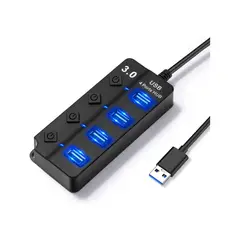 GENERICO - Hub 4 Puertos 30cm 5gbps Usb Con Indicador Led De Encendido