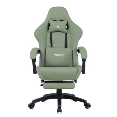 Imagen 2 del producto Silla Gamer Escritorio Oficina Krone XL Masajeador y Apoyapiés - Verde