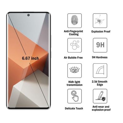 Imagen 2 del producto Lamina Mica Vidrio Templado Completa Para Xiaomi Note 13 Pro Plus