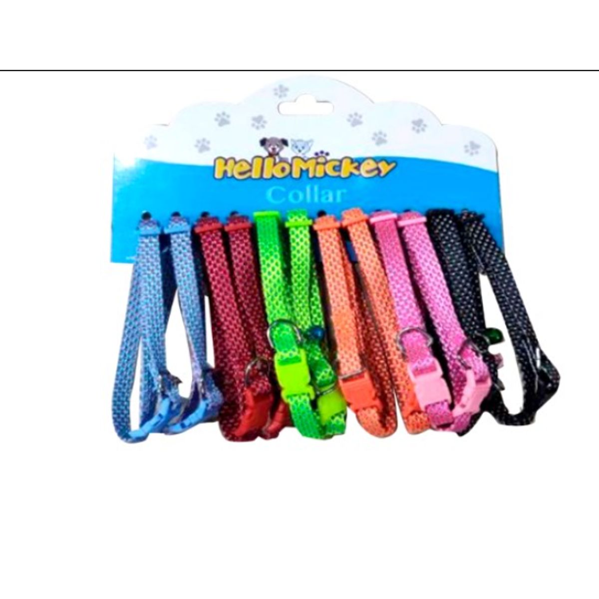 GENERICO - CORREA PARA MASCOTA CUELLO CUADROS CON CAMPANA 1CM