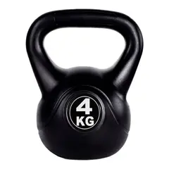 GENERICO - KETTLEBELL MANCUERNA PESA RUSA CEMENTO 4 KG NEGRO