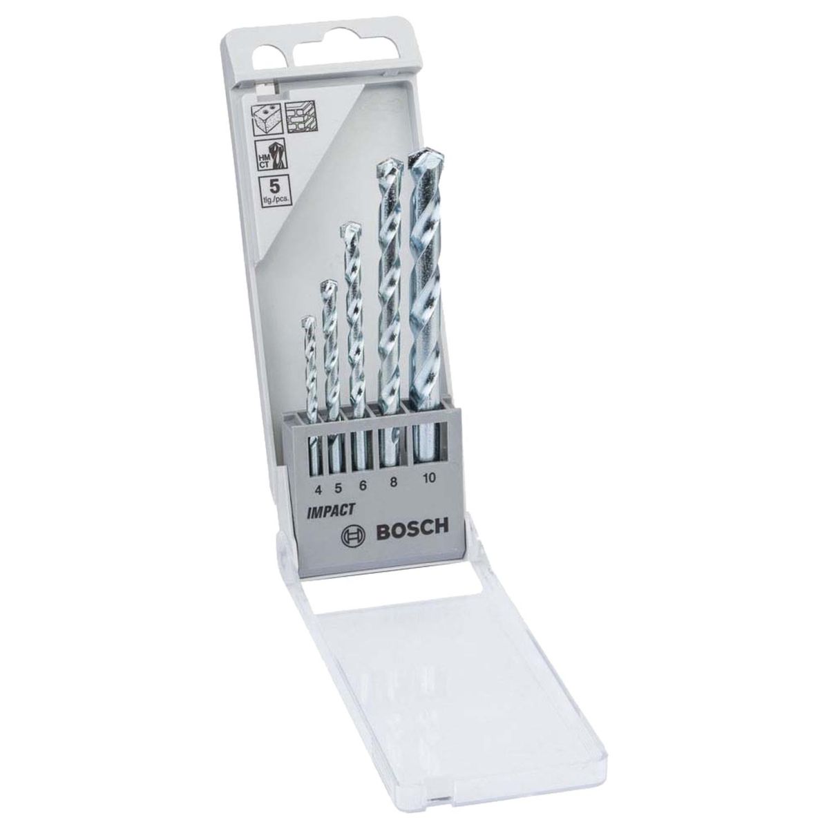 BOSCH - Set Brocas Para Concreto CYL-1 (4, 5, 6, 8, 10mm) 5 Pzas. - Bosch