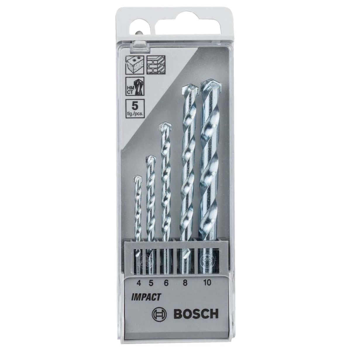 BOSCH - Set Brocas Para Concreto CYL-1 (4, 5, 6, 8, 10mm) 5 Pzas. - Bosch