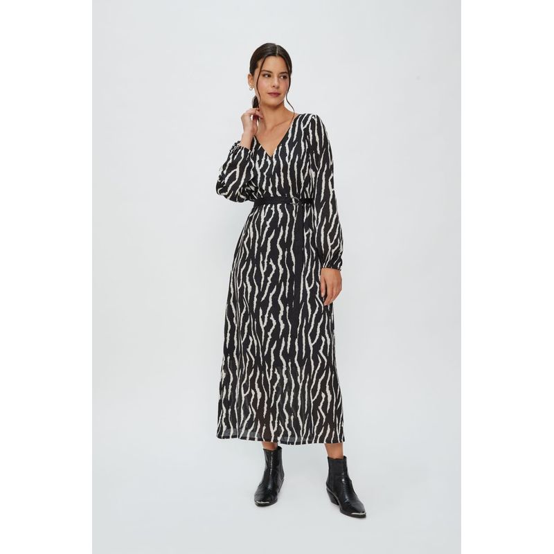 ASH - Vestido Largo Fantasia Negro Ash
