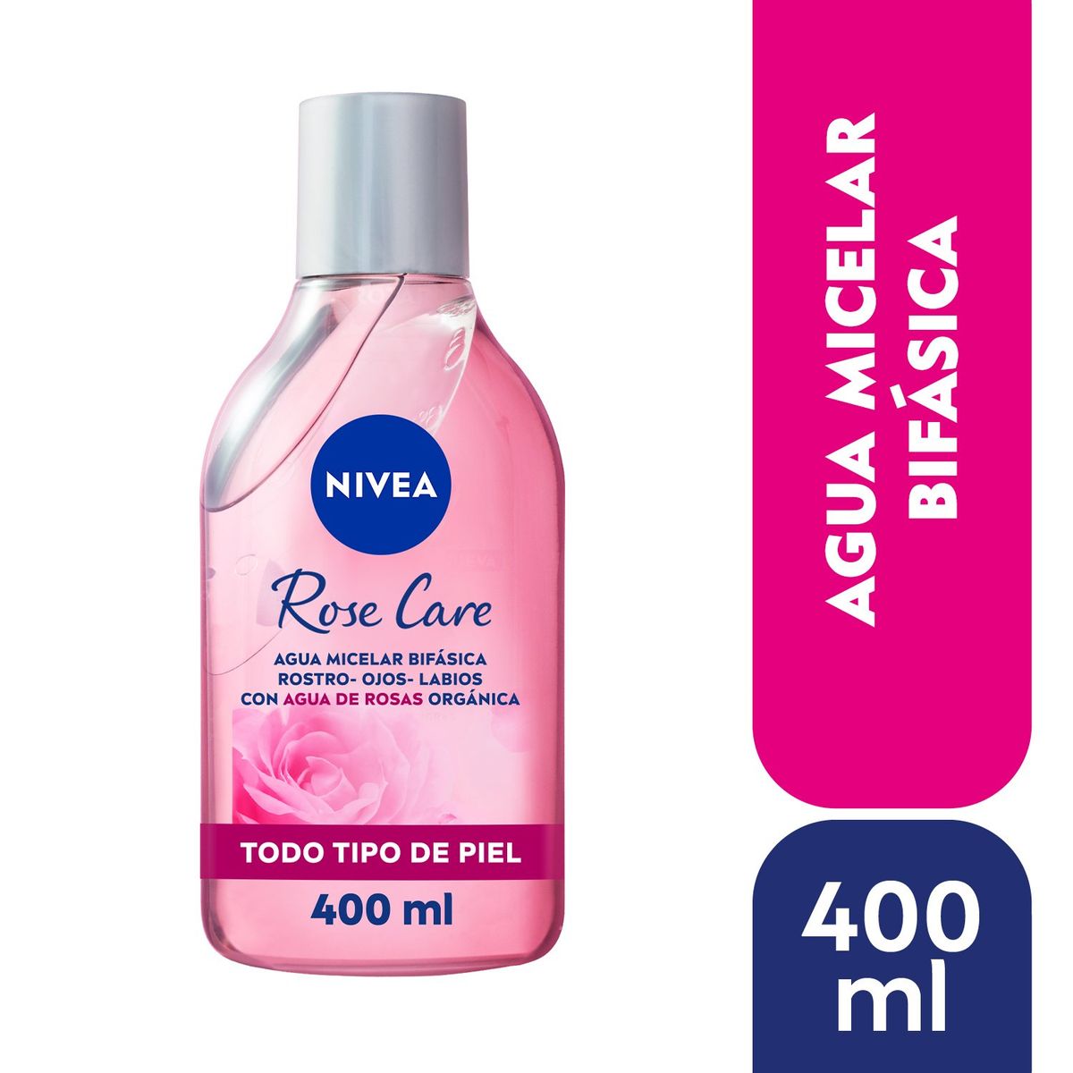 NIVEA - NIVEA Agua Micelar Rose Desmaquillante (400 ml)