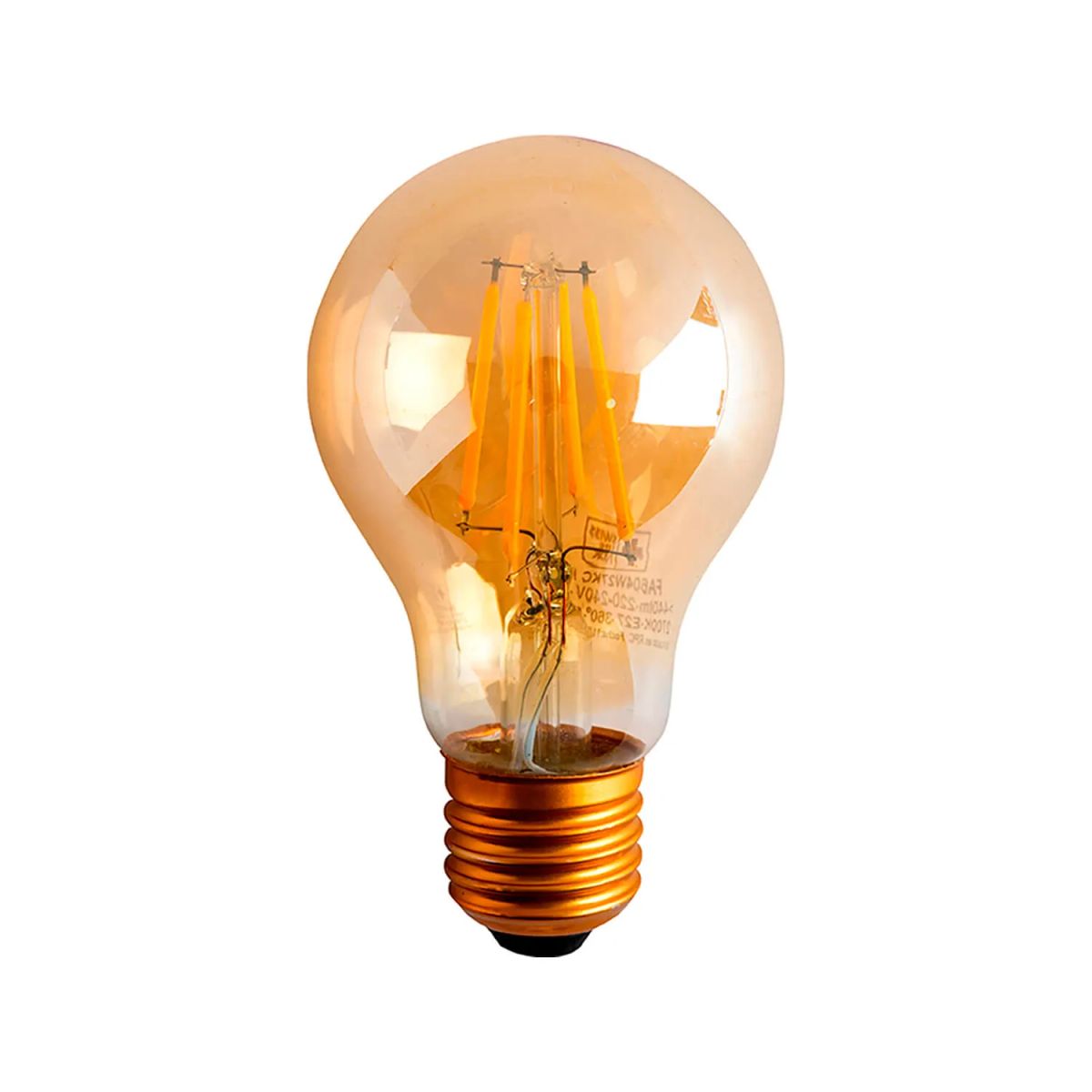 AMPOLLETA A60 LED STUDIO FILAMENTO 4W LUZ CÁLIDA ÁMBAR, marca LED STUDIO - Foto Principal