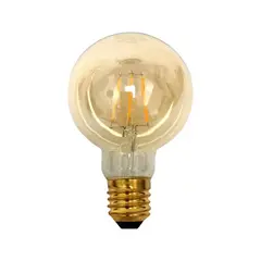 LED STUDIO - AMPOLLETA G80 GLOBO FILAMENTO 6W LUZ CÁLIDA ÁMBAR
