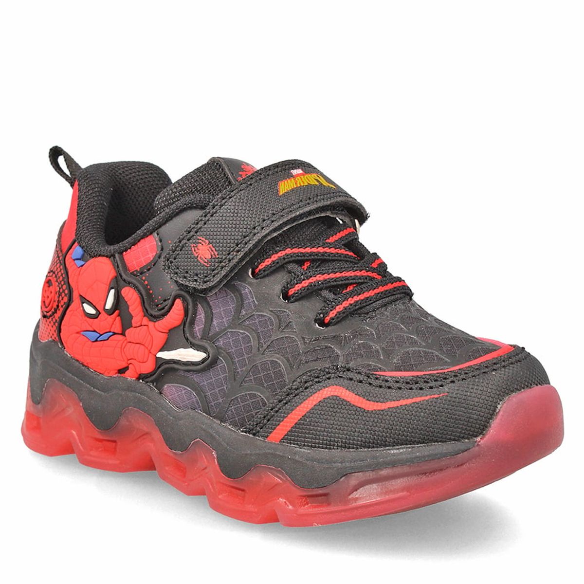 BUBBLE GUMMERS - Zapatilla Niño Bubblegummers Luces Spiderman Marvel Negro
