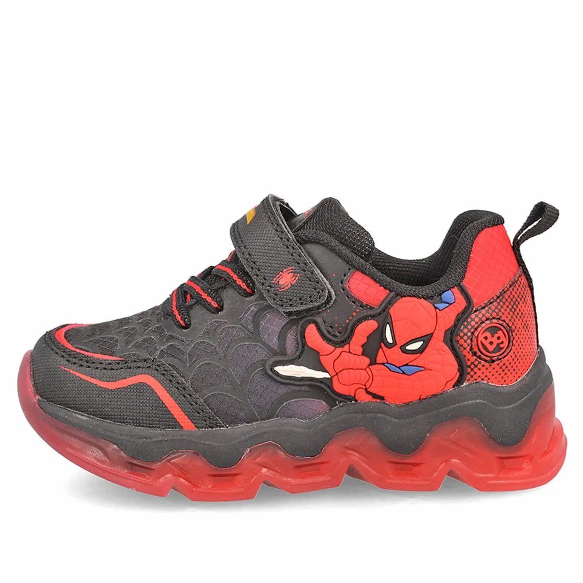 BUBBLE GUMMERS - Zapatilla Niño Bubblegummers Luces Spiderman Marvel Negro