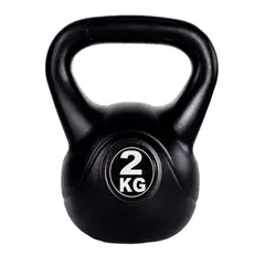 GENERICO - KETTLEBELL MANCUERNA PESA RUSA CEMENTO 2 KG NEGRO