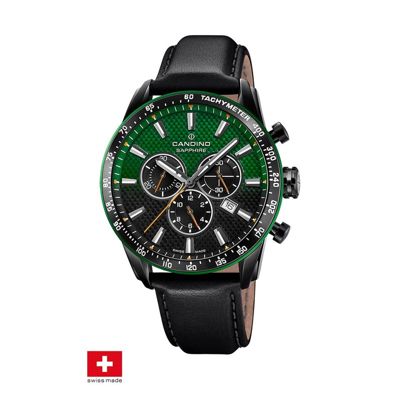 CANDINO - Reloj C4759/3 Candino Swiss Verde Hombre Couple Classic.-