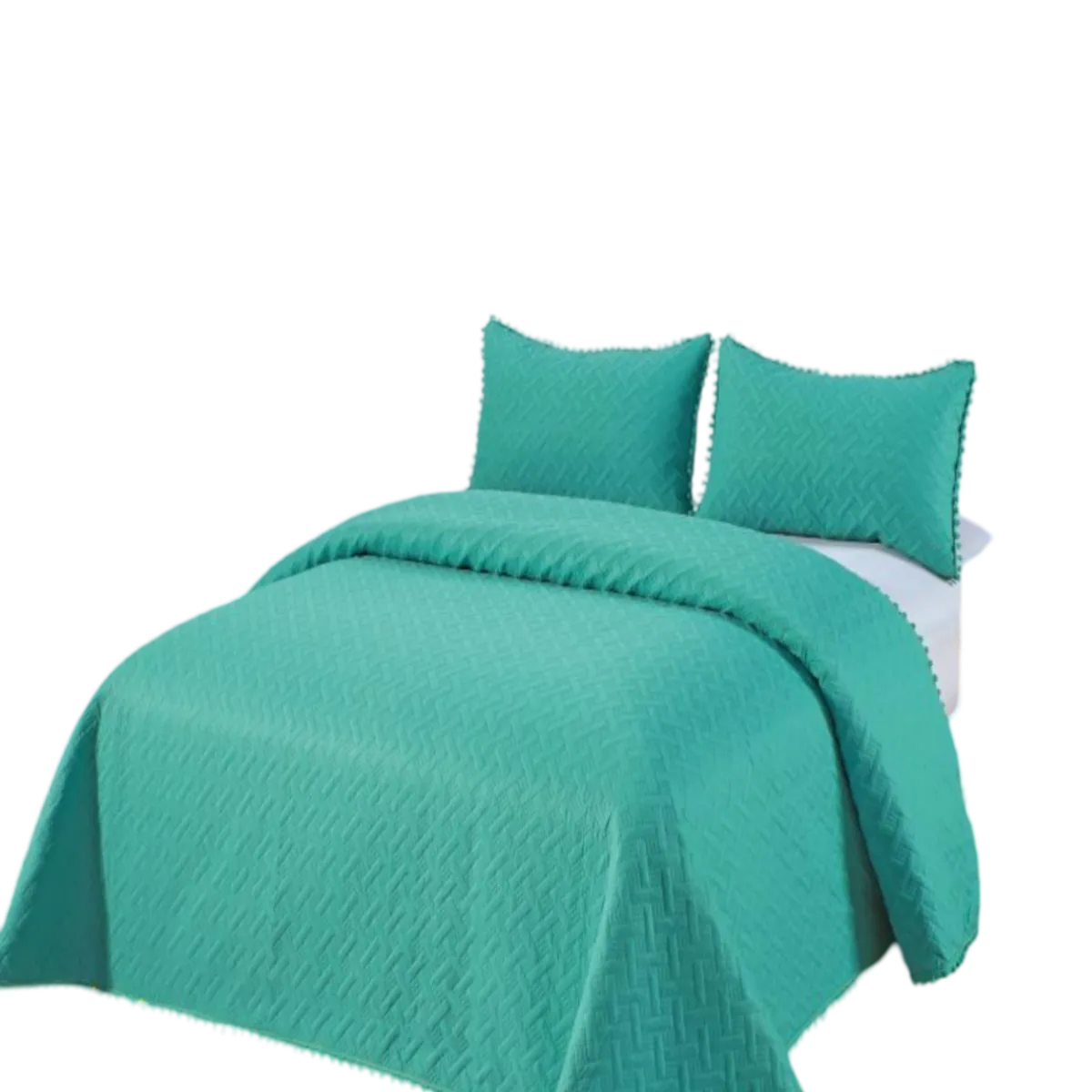 GENERICO - Cubrecama De Verano Con Pompones - Fresco y Elegantes 15P