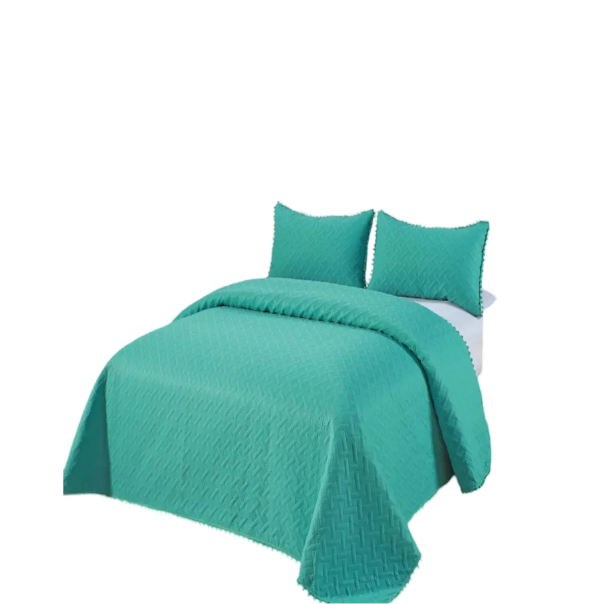 GENERICO - Cubrecama De Verano Con Pompones - Fresco y Elegantes 15P