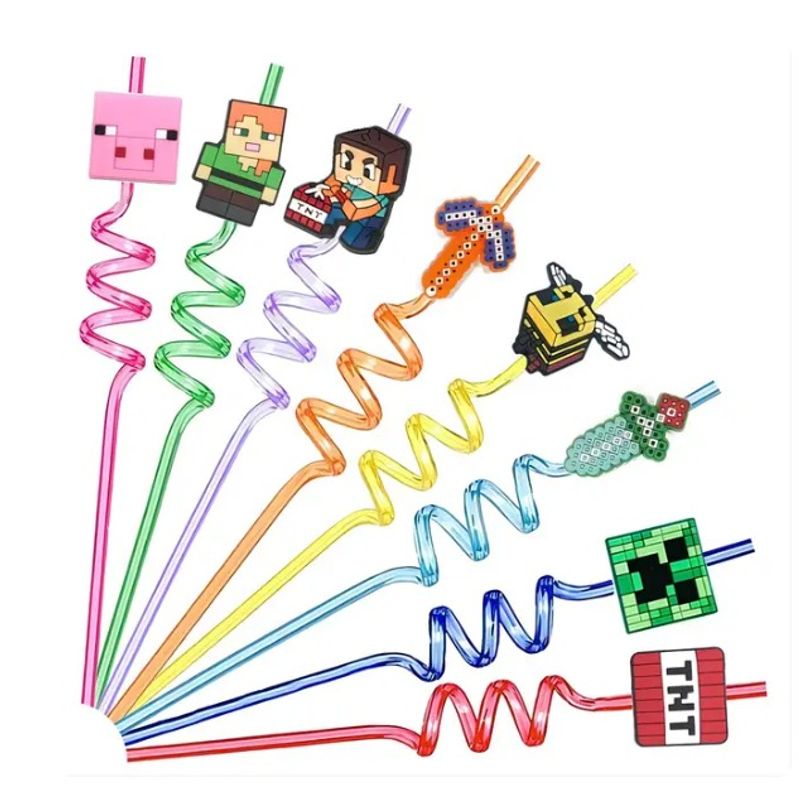 GENERICO - Bombillas reutilizables para sorpresas minecraf