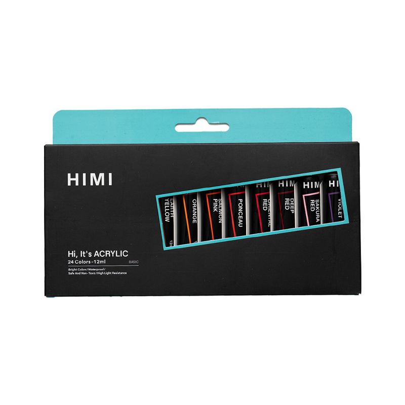 HIMI - Tubos de pintura acrílica himi, 12ml/24colores