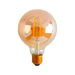 LED STUDIO - AMPOLLETA E27 GLOBO FILAMENTO 5W LUZ CÁLIDA ÁMBAR