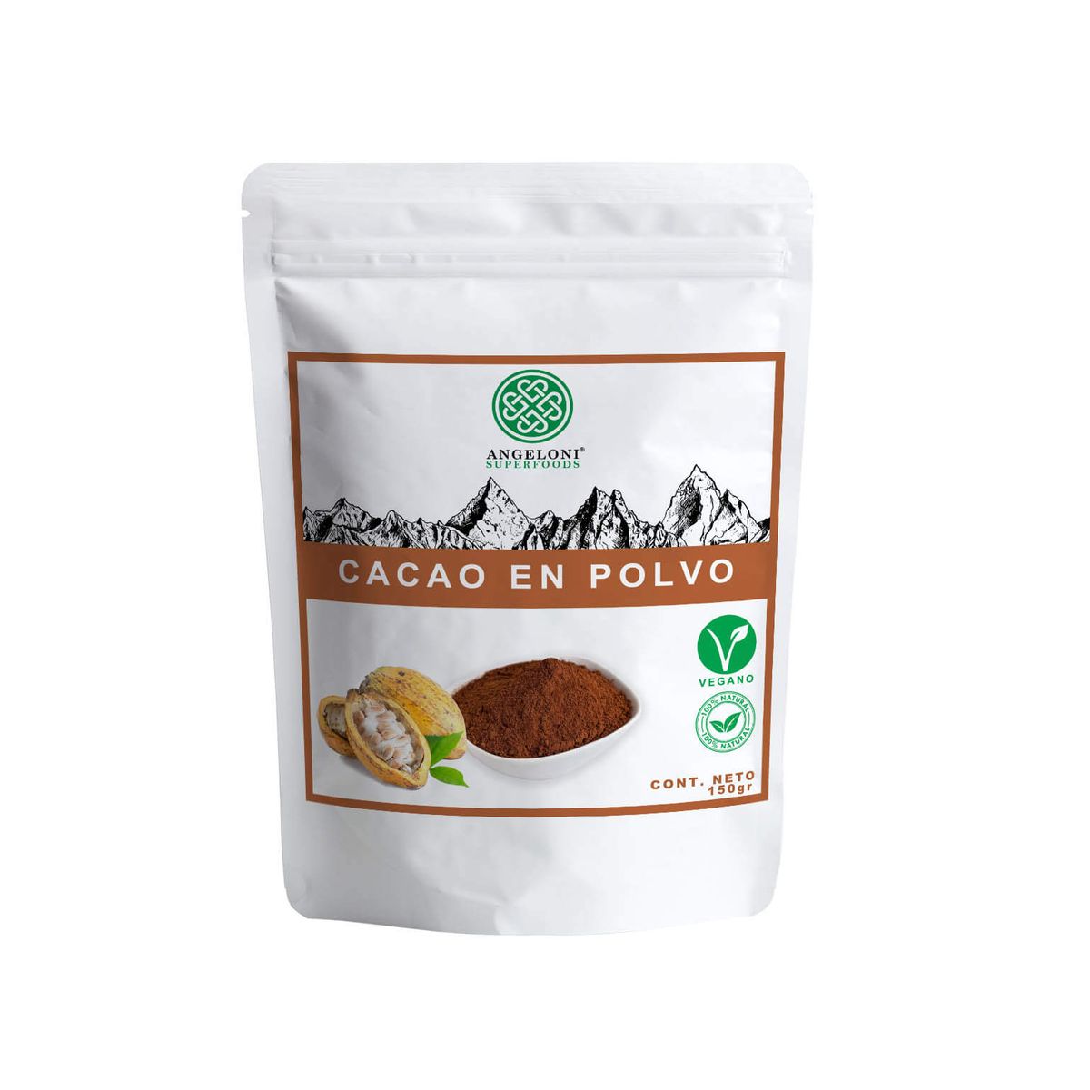 ANGELONI ORGANICS - Cacao Ecuatoriano Premium 150gr
