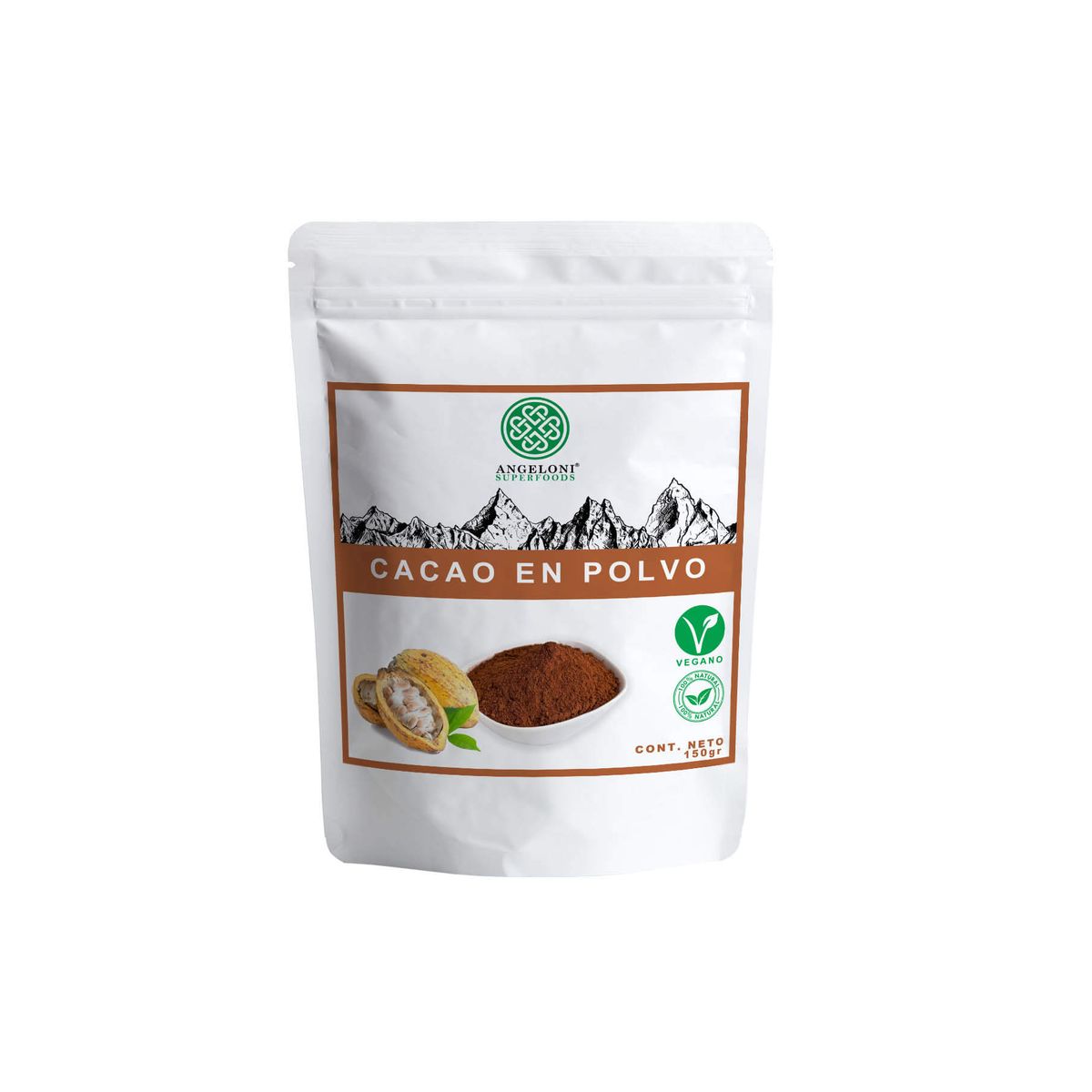 ANGELONI ORGANICS - Cacao Ecuatoriano Premium 150gr