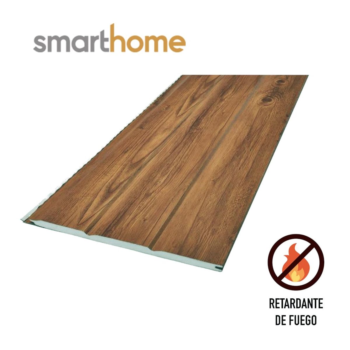 GENERICO - Kit 10 Planchas Siding Metal Extra Grosor 20 mm Color Oregón