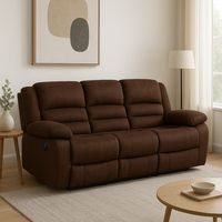 Sofa 3 Cuerpos Reclinable Martell Marrón 98060s