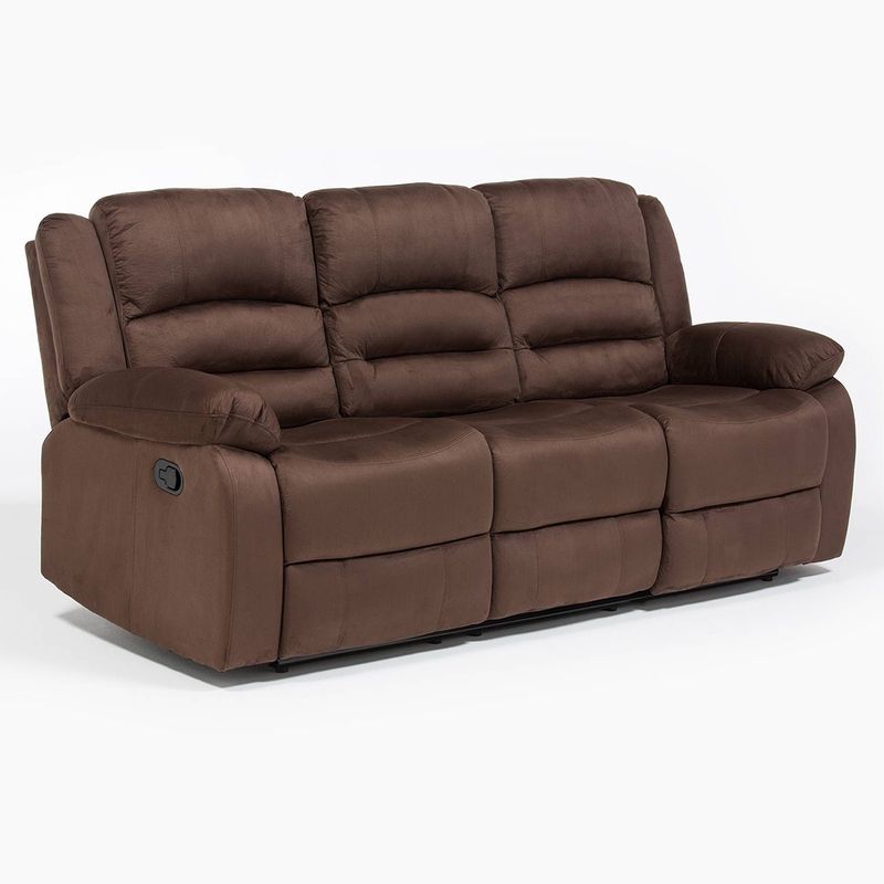 DANIELS - Sofa 3 Cuerpos Reclinable Martell Marrón Daniels 98060s