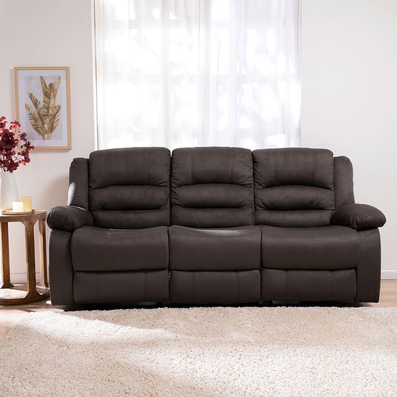 DANIELS - Sofá 3 Cuerpos Reclinable Clásico Martell Gris 98060SGR