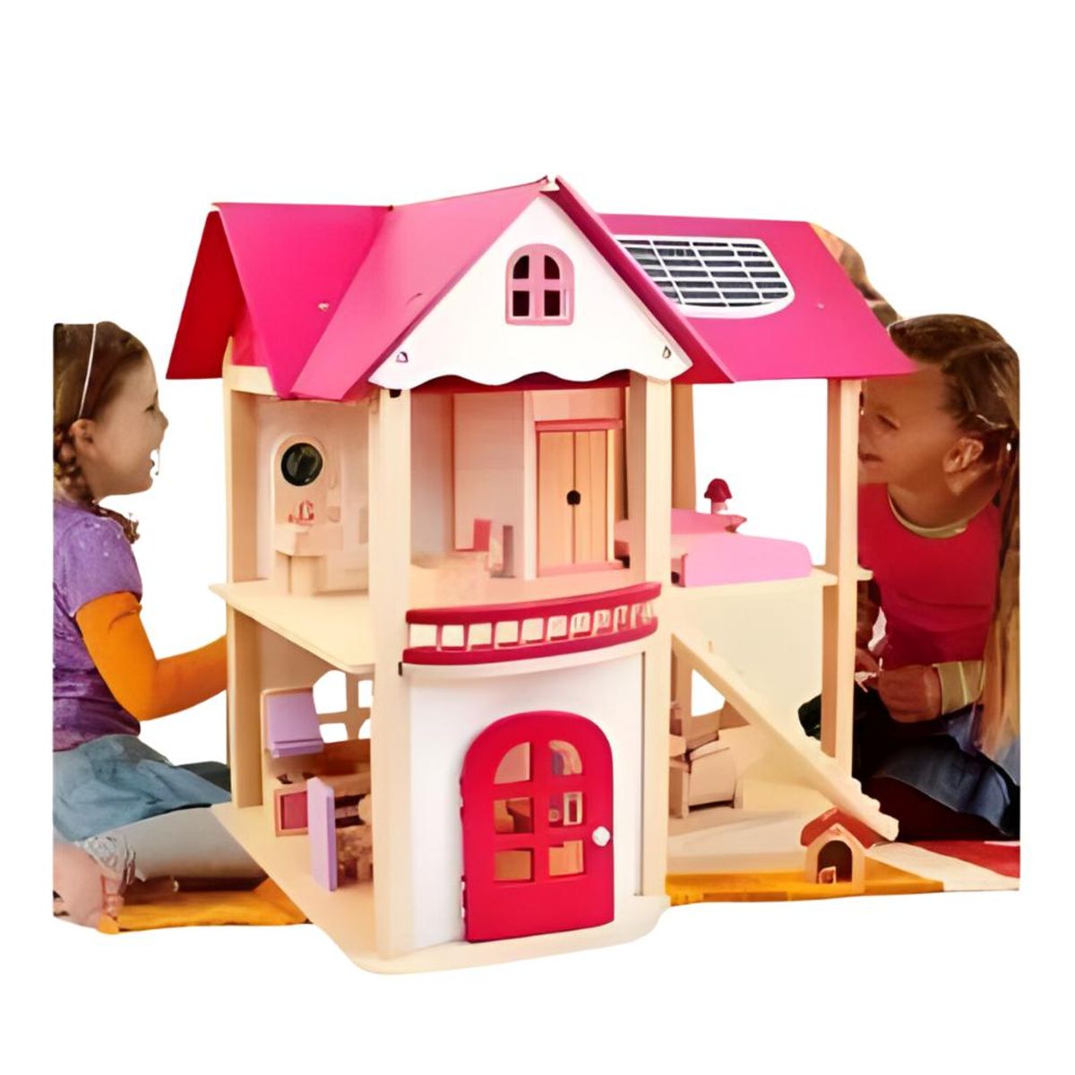 GENERICO - Casa De Madera Grande Para Muñecas Con Accesorio