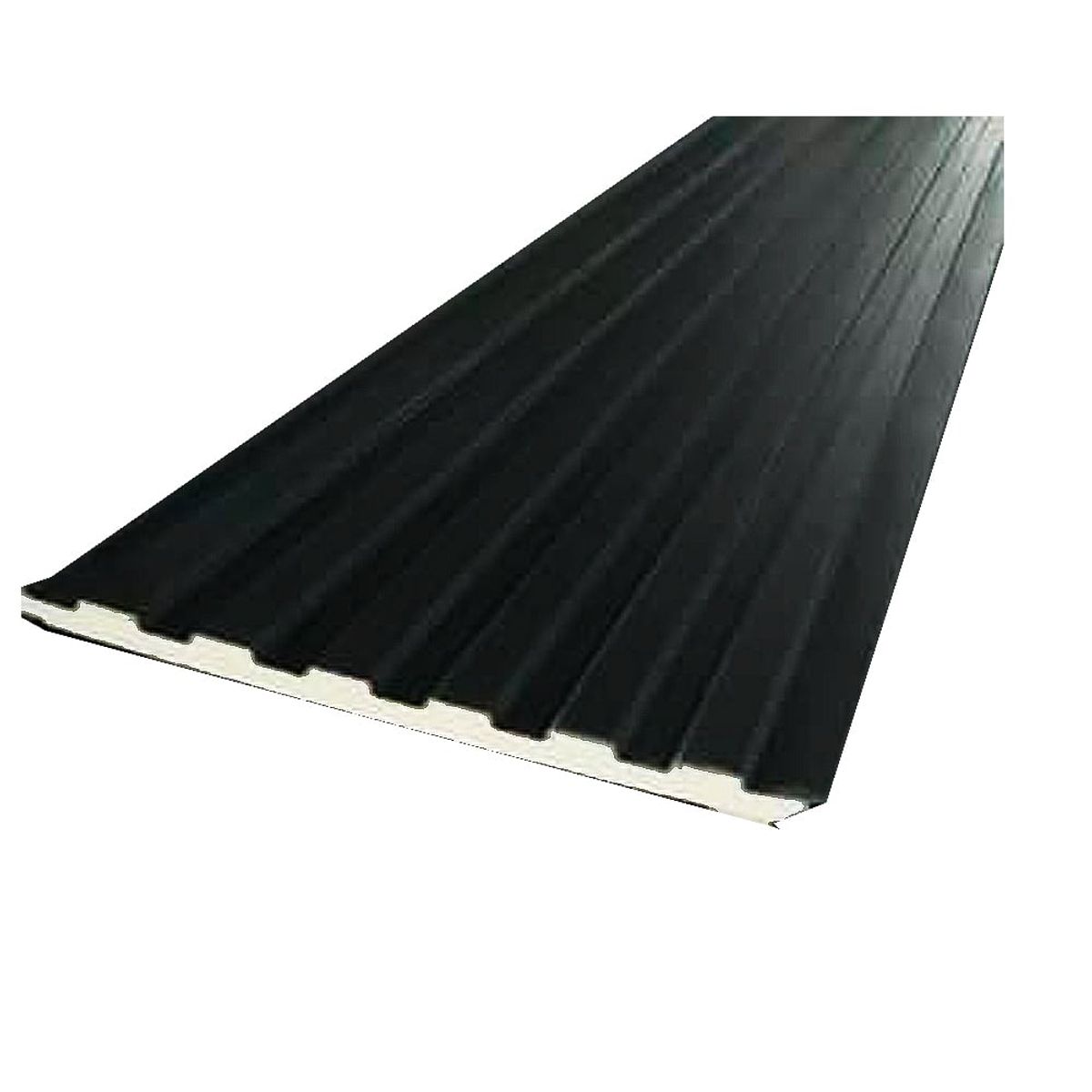 GENERICO - Kit 10 Planchas Siding Metal Extra Grosor 20 mm Color Negro