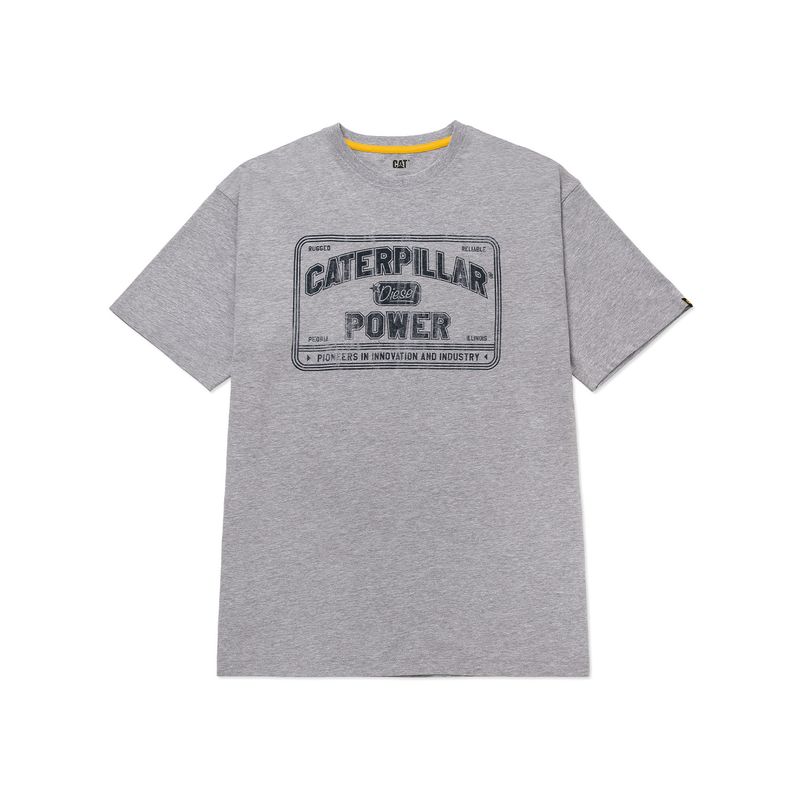 CAT - Polera Manga Corta Hombre Caterpillar PowerGris CAT