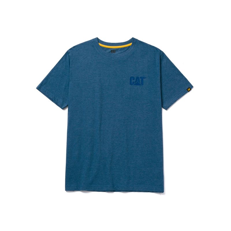 CAT - Polera Manga Corta Hombre Trademark Tee Celeste CAT
