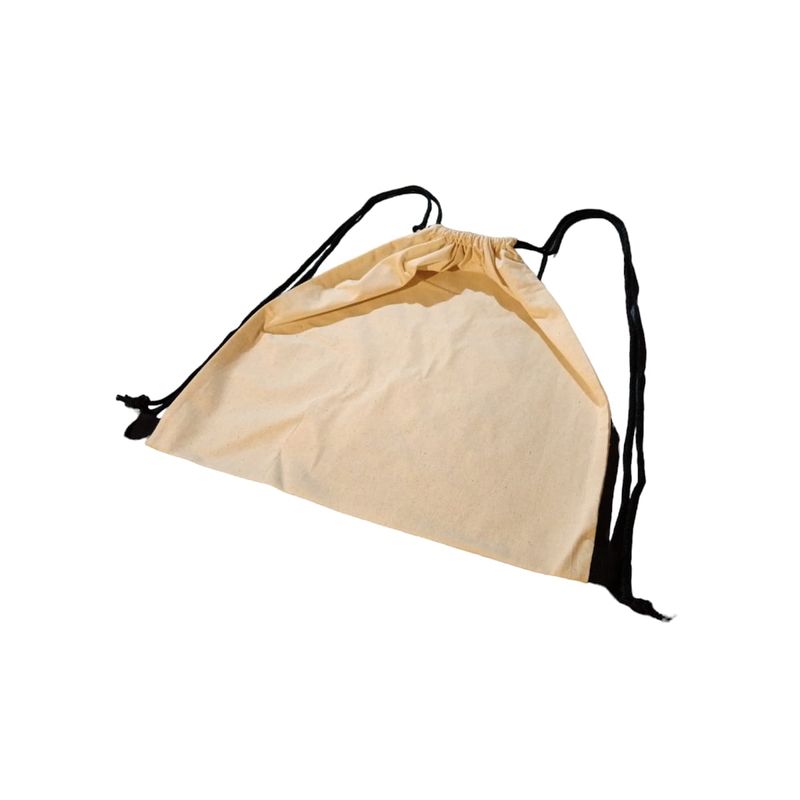 GENERICO - Morral crea 35x40cm 100% algodón pack 10 unids  tiros  negros