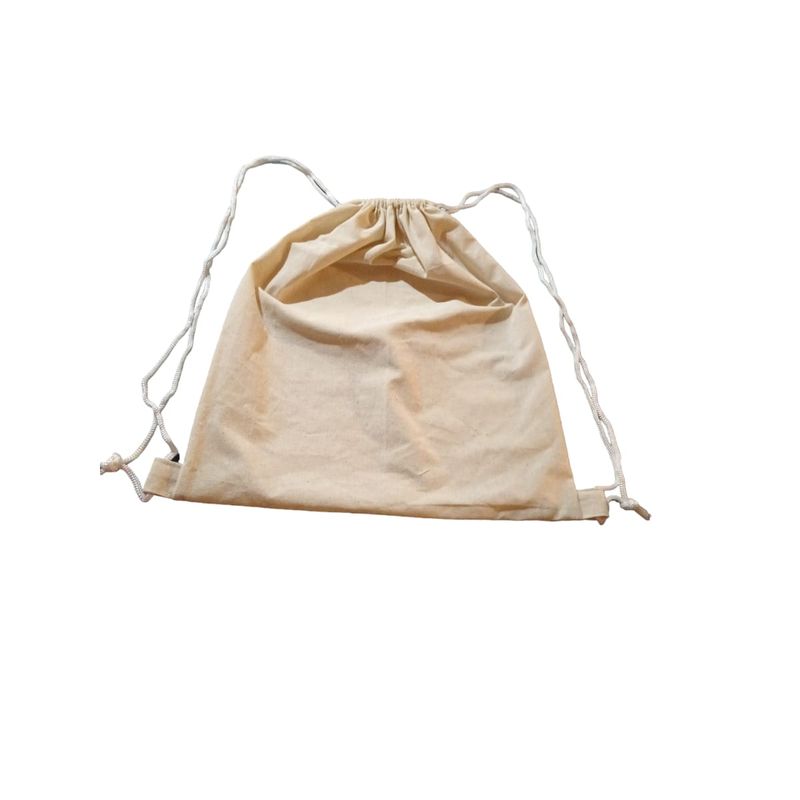 GENERICO - Morral crea 35x40cm 100% algodón pack 10 unids  tiros   blanco