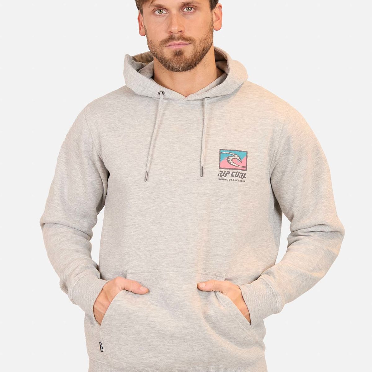 RIP CURL - Poleron Canguro Trad Raw Energy Gris Hombre Rip Curl