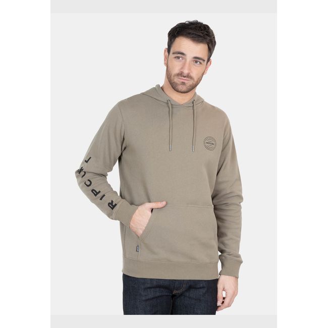 RIP CURL - Poleron Canguro Surf Rib Verde Hombre Rip Curl