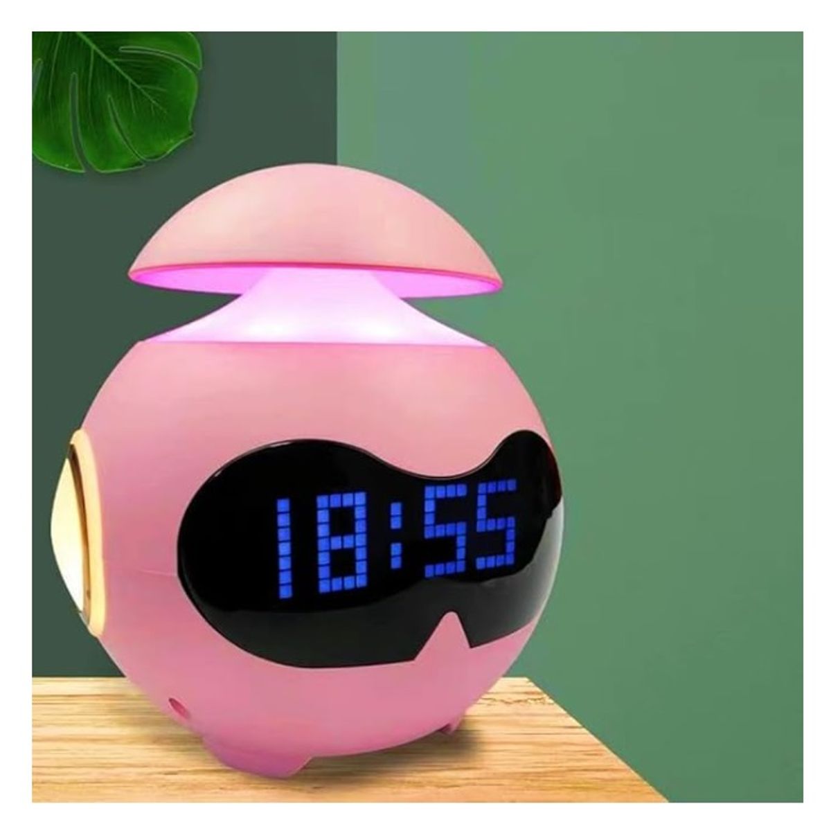GENERICO - Reloj Despertador Emoji Digital Rgb Luz Led Y Parlante Bt