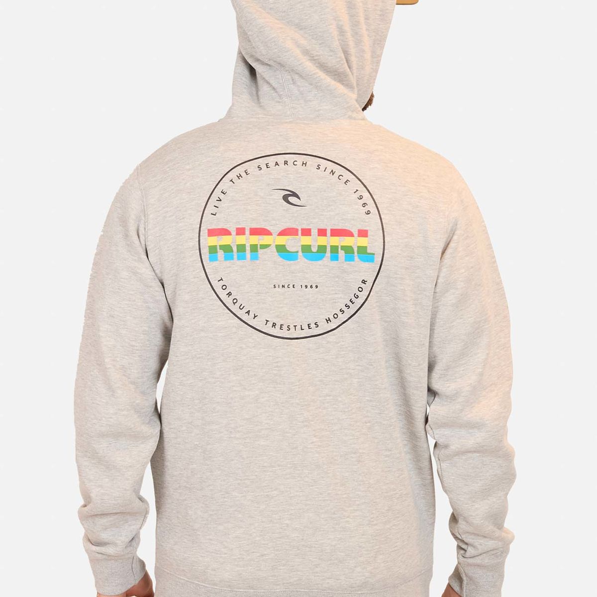 RIP CURL - Poleron FZ Retro Flag Gris Hombre Rip Curl