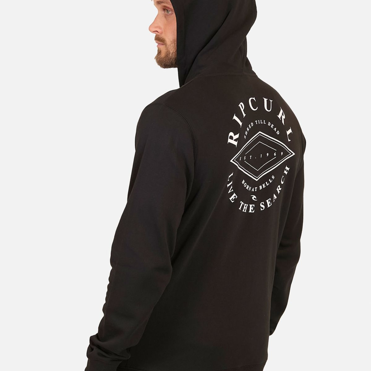 RIP CURL - Poleron FZ Kila Negro Hombre Rip Curl