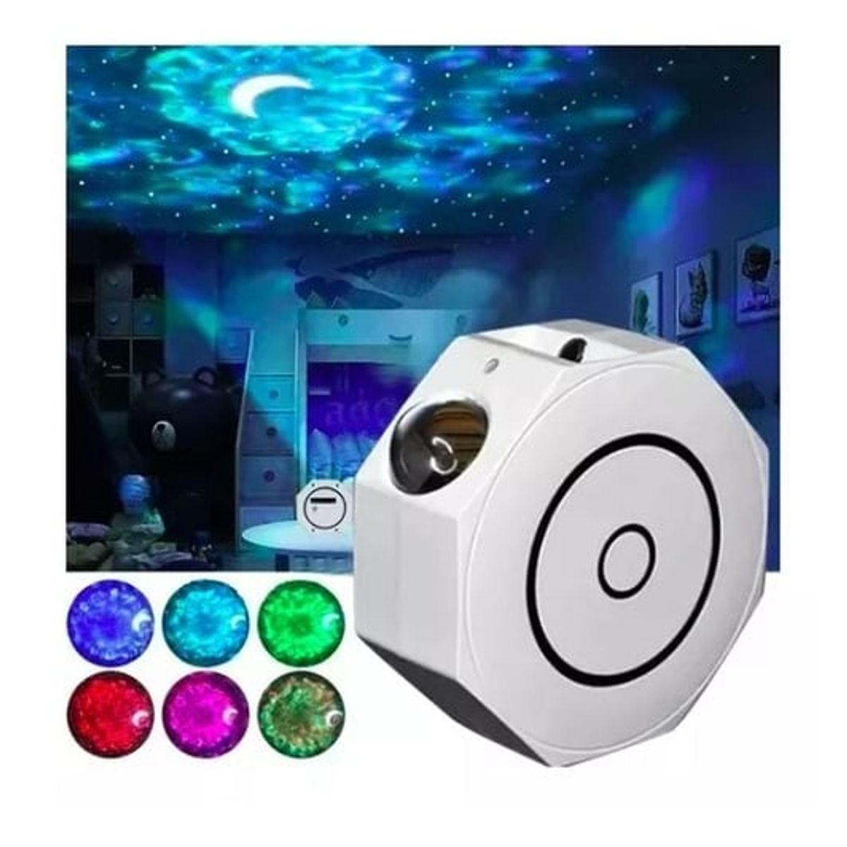 GENERICO - Proyector Parlante Lampara Galaxia  Bluetooth Luz Rgb Control
