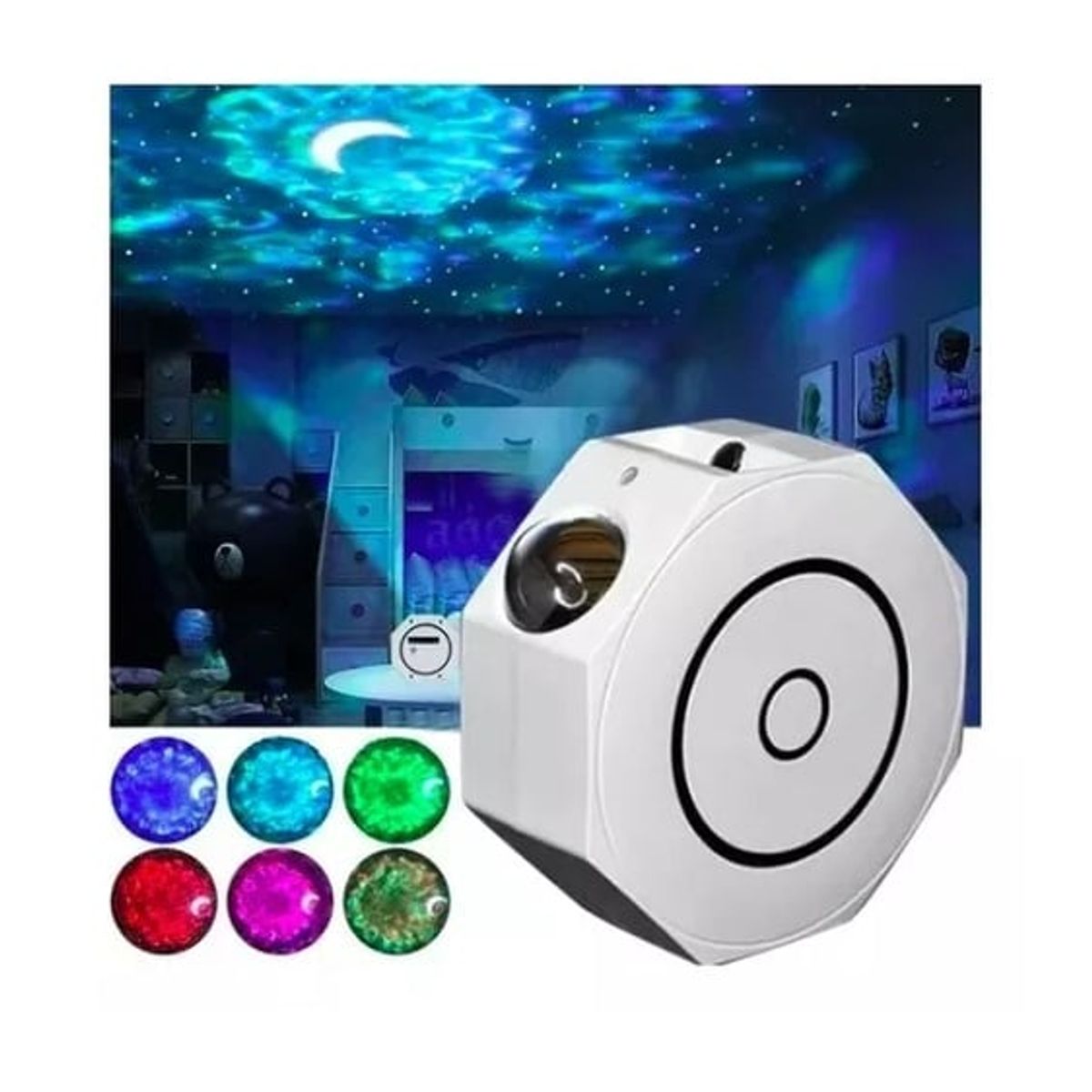 GENERICO - Proyector Parlante Lampara Galaxia  Bluetooth Luz Rgb Control