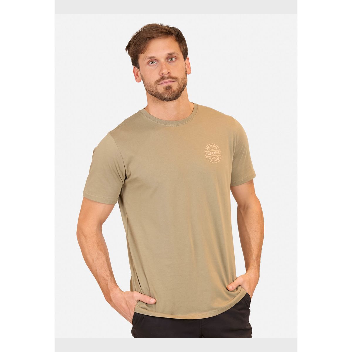 RIP CURL - Polera Authentic Tee Verde Hombre Rip Curl