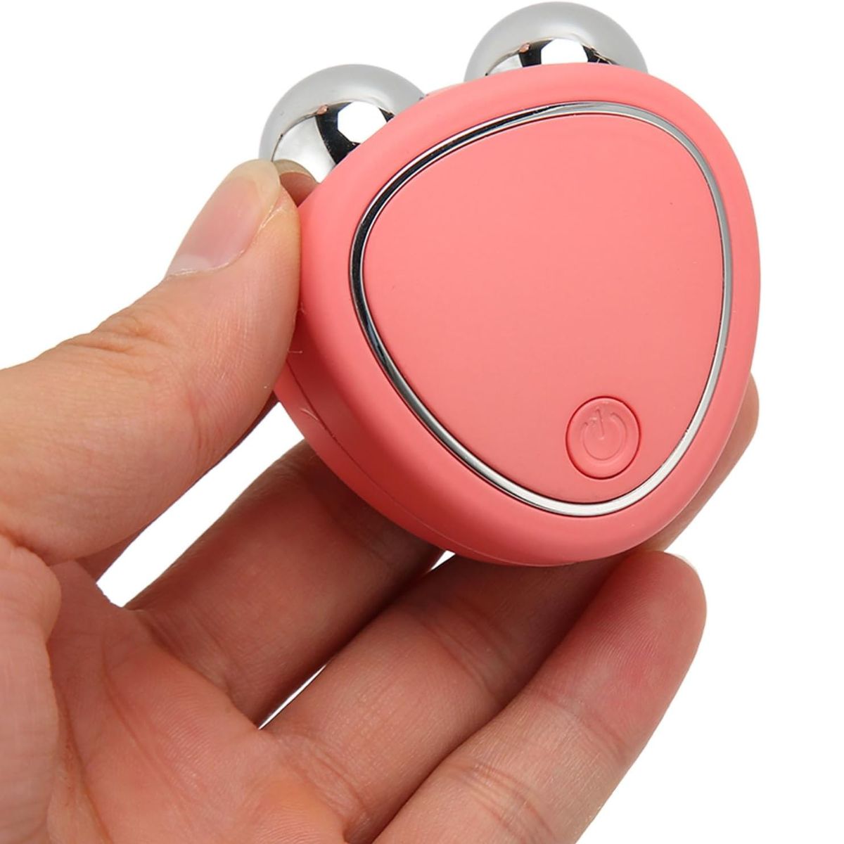 GENERICO - Masajeador Facial Doble Rodillo de Corazón