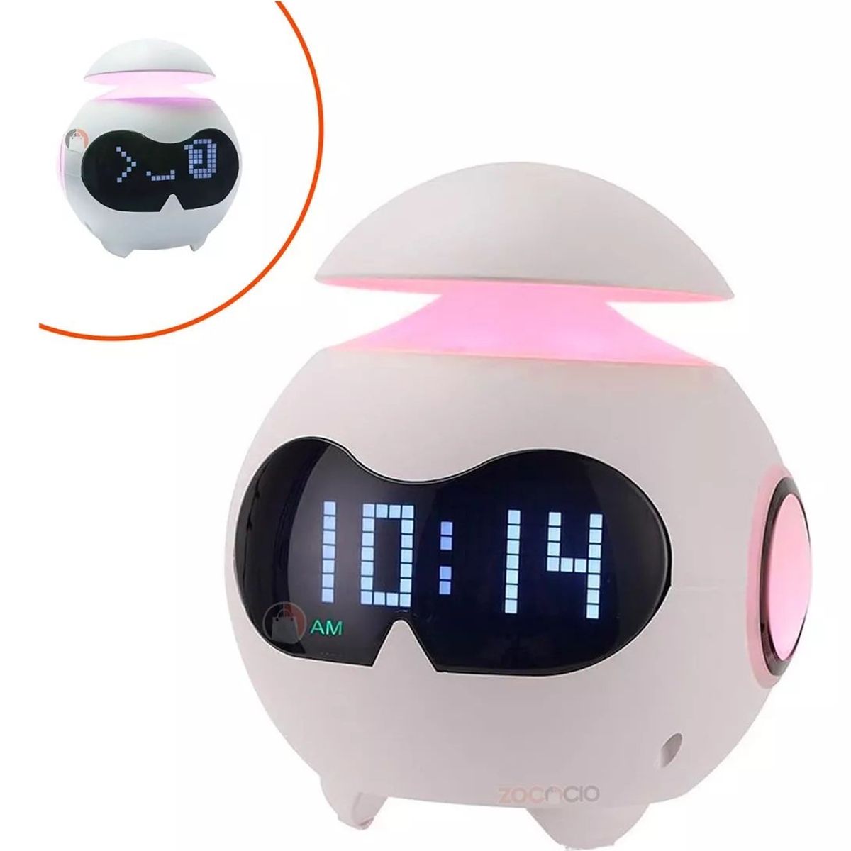 GENERICO - Reloj Despertador Emoji Digital Con Luz Led Y Parlante Bt