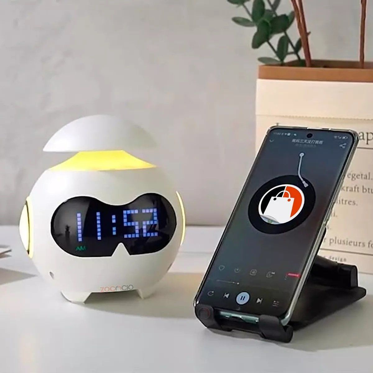 GENERICO - Reloj Despertador Emoji Digital Con Luz Led Y Parlante Bt