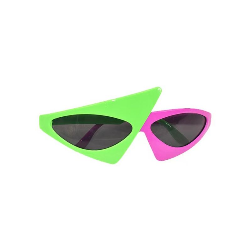 GENERICO - Lentes De Sol Asimétricas Rosa Y Verde Para Fiesta Hip Hop