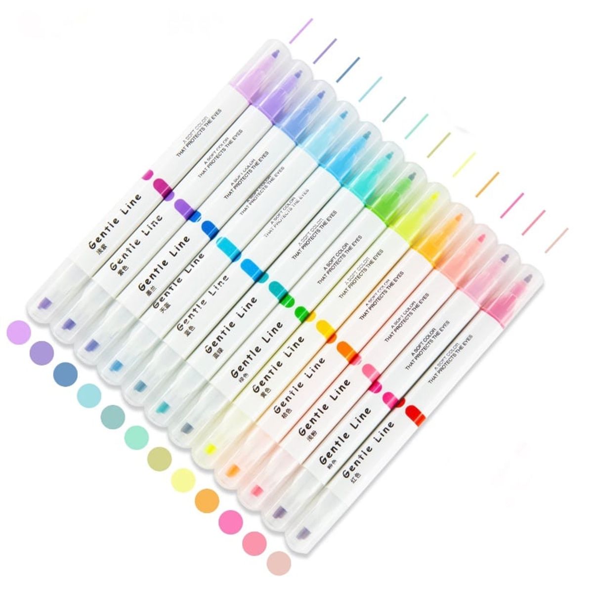 GENERICO - Set marcadores gentle line 12 pcs