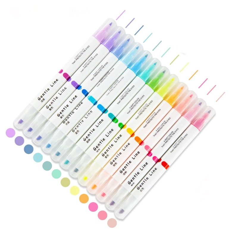 GENERICO - Set marcadores gentle line 12 pcs