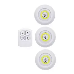 GENERICO - Set 3 Luces Led Inalámbricas Control Remoto 22192