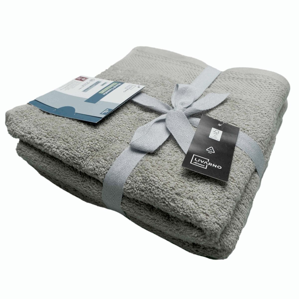 GENERICO - Set de 2 toallas de mano puro algodón color verde musgo