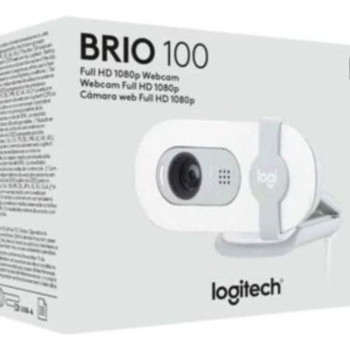LOGITECH - Camara Webcam Logitech Brio 100 Blanco Usb