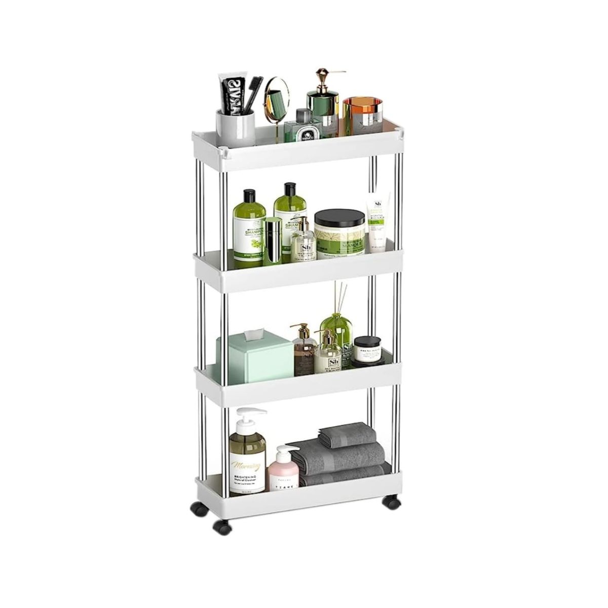 GENERICO - Estante Organizador 4 Niveles Para Cocina Y Baño Blanco